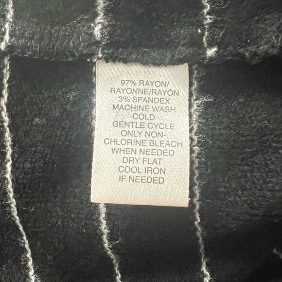 Lou & Grey Woman's Black White Signature Soft Mix Stripe Shirt Tee Dress- Size M - Picture 6 of 9